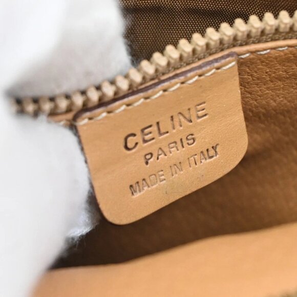 CELINE Logo Macadam Pattern Clutch Pouch Bag PVC Leather Brown GHW Italy 09KB626 - Picture 15 of 16